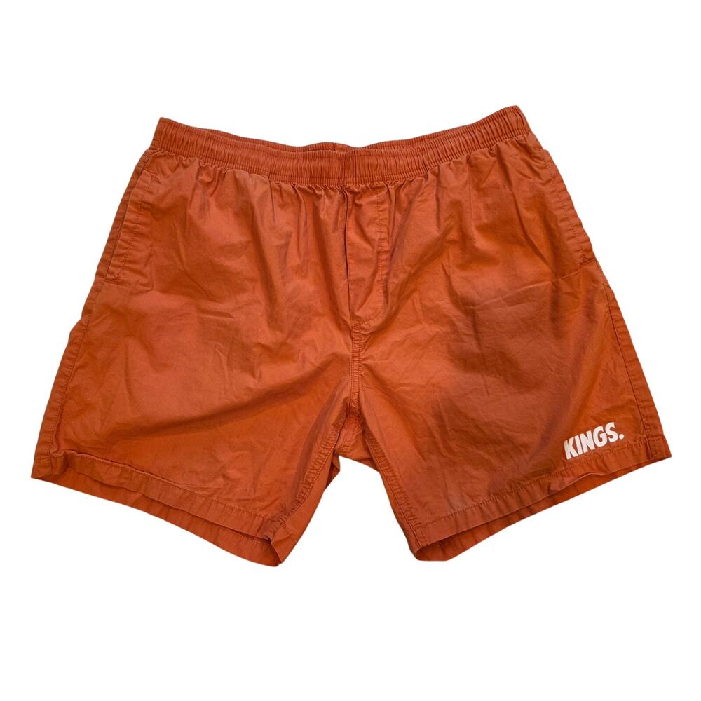 Kings. Brand Burnt Orange Elastic‎ Waist Shorts Mens 36 Streetwear Basic